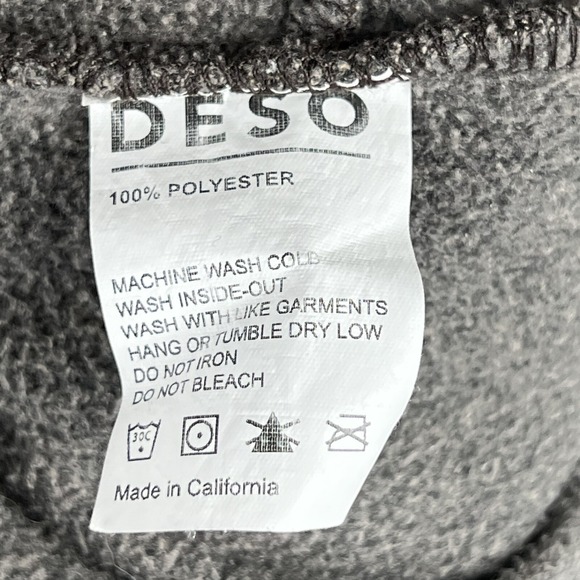 DESO Sweater Womens Large 1/2 Snap Pull Over Made In USA Grey Brown California - Picture 12 of 15